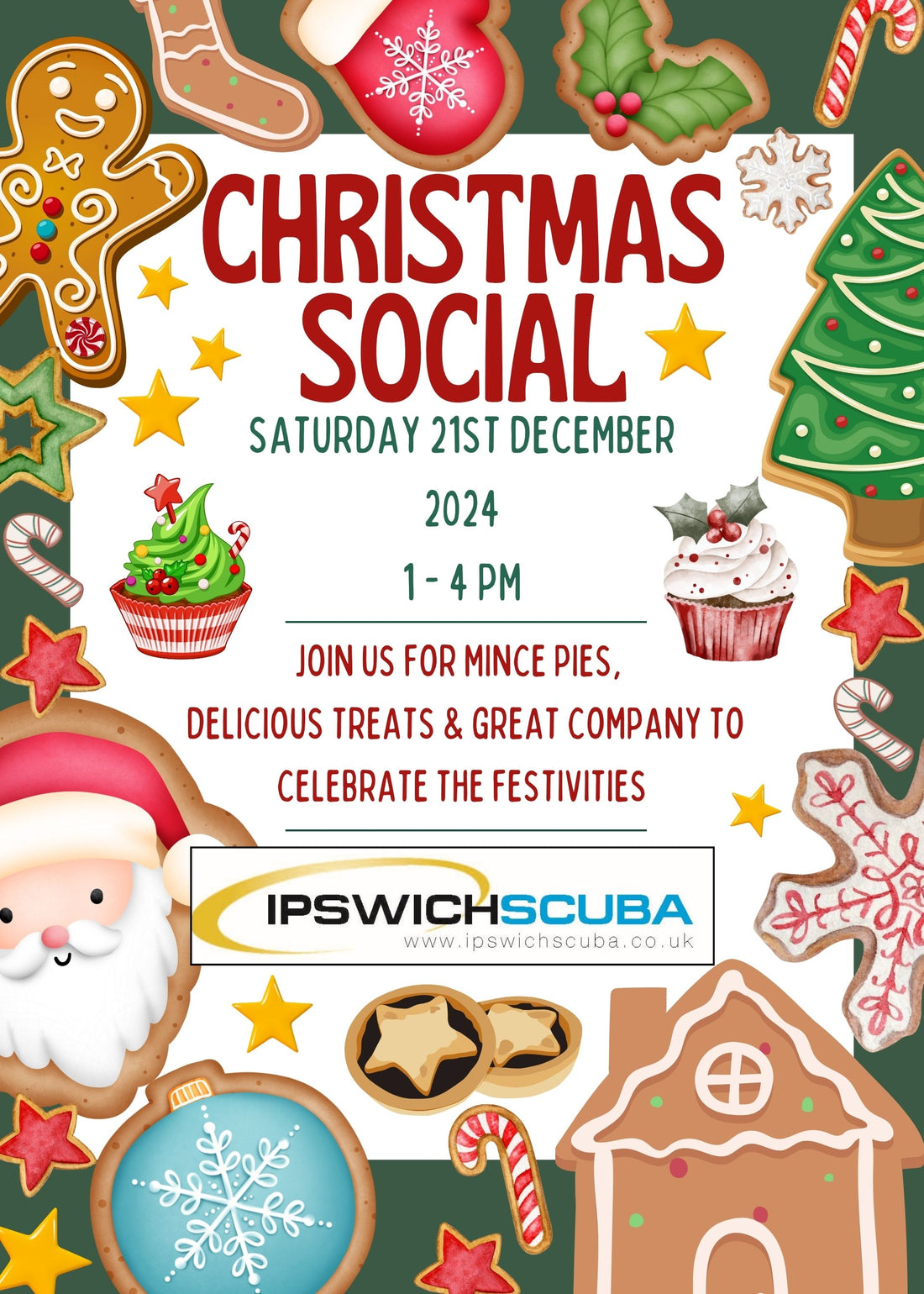 Christmas Mince Pies Social 21st December 2024 Ipswich Scuba