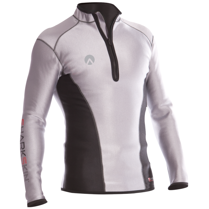 Sharkskin Climate Control Long Sleeve Top With Chest Zip - Mens